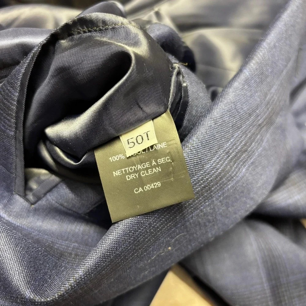 Peter Millar Flynn Classic Fit Blue Wool Suit Men's 50T 2 Piece Suit $895 - Picture 3 of 16